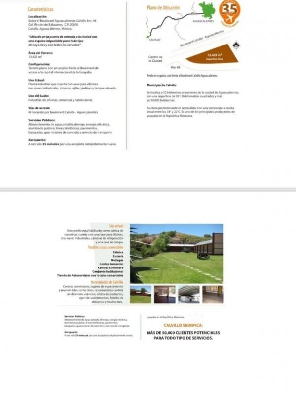 Terreno En Venta En Calvillo Aguascalientes