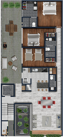 penthouse en venta con roof garden en del valle