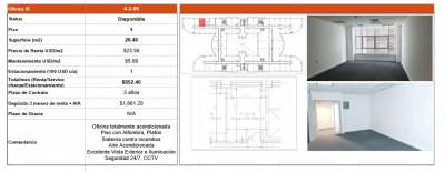 oficina en renta en santa fe, german center 90m2 , $45540