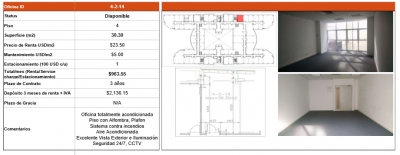 oficina en renta en santa fe, german center 90m2 , $45540