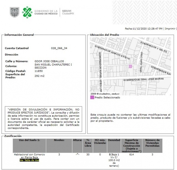 GOB. JOS�? CEBALLOS, 2 casas x 1. Se venden como terreno. ¡BAJA DE PRECIO!
