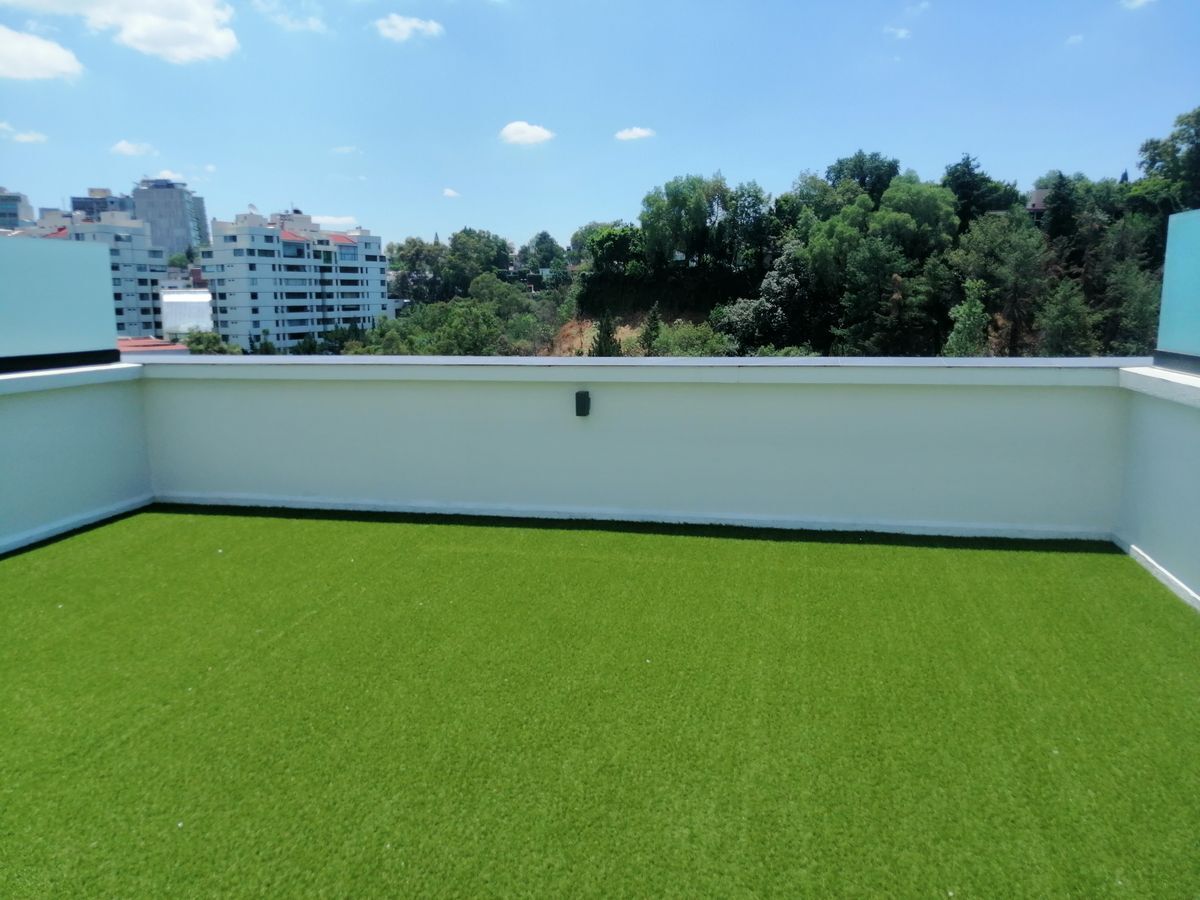 venta departamento nuevo con roof garden privado en lomas de tecamachalco
