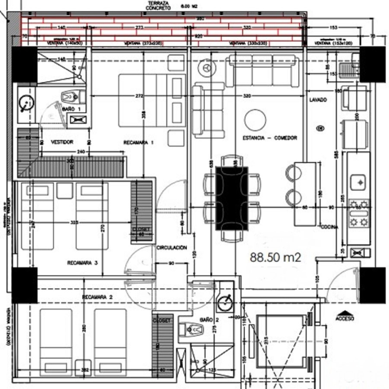 Venta Departamento En Grand Tower Del Valle, Piso 14 Vista Al Sur, 3 Recamaras 