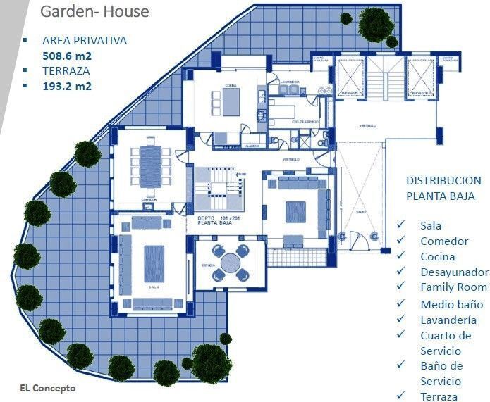cúspide residencial, parques del pedregal. garden house nuevo con terraza
