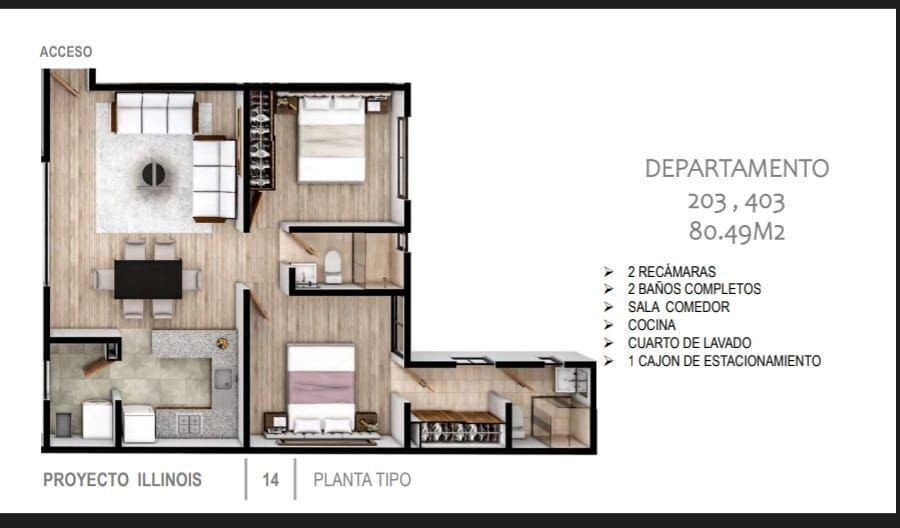 departamentos de entrega inmediata, illinois, colonia ciudad de los deportes