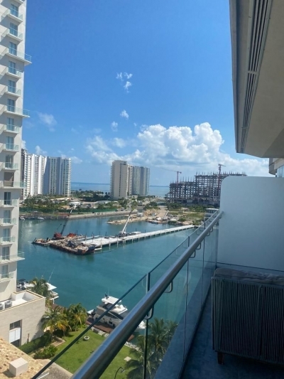departamento en venta amueblado en shark tank, puerto cancun