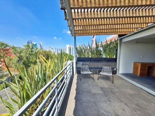 RENTA  DEPARTAMENTO PH AMUEBLADO, AMSTERDAN, CONDESA, DISPONIBLE AGOSTO 2025