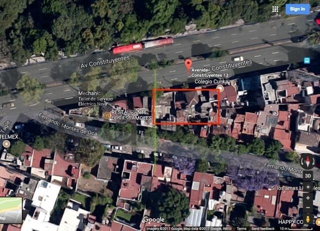renta de terreno en av. constituyentes, col. san miguel chapultepec