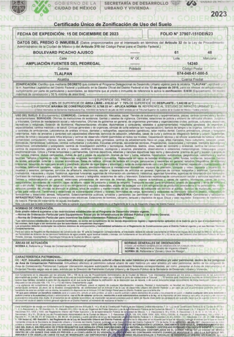 Terreno En Venta En Fuentes Del Pedregal