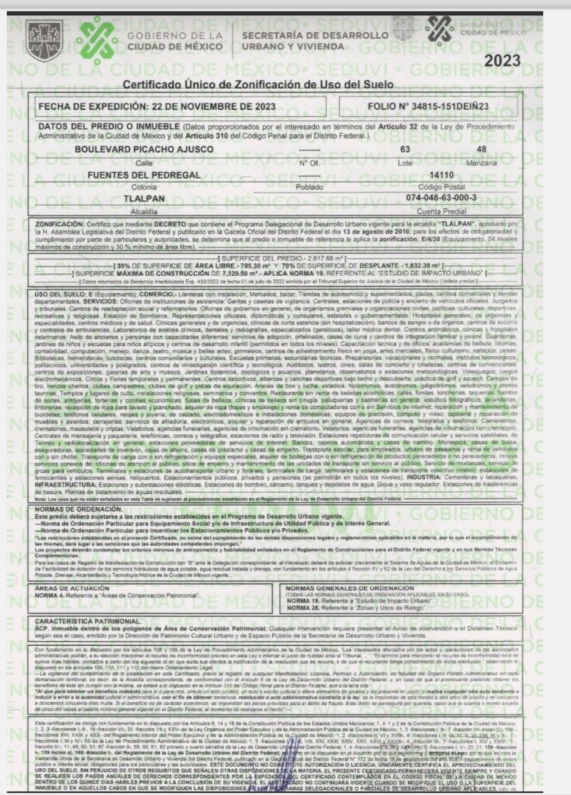 Terreno En Venta En Fuentes Del Pedregal