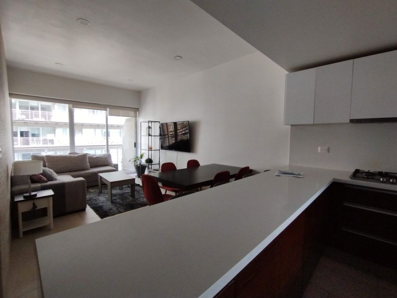 renta departamento amueblado en city towers green, piso 16