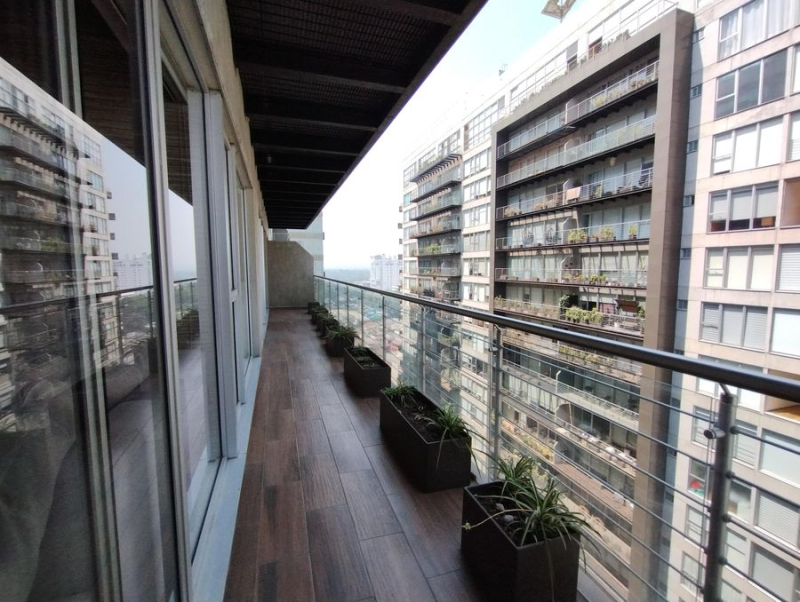 renta departamento amueblado en city towers green, piso 16