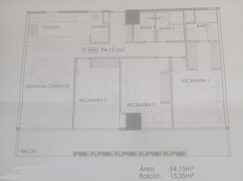renta departamento amueblado en city towers green, piso 16