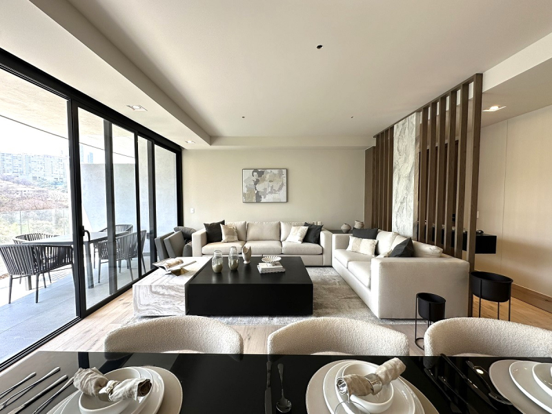 departamento en venta en obra blanca en blue bosque real con vista al green: