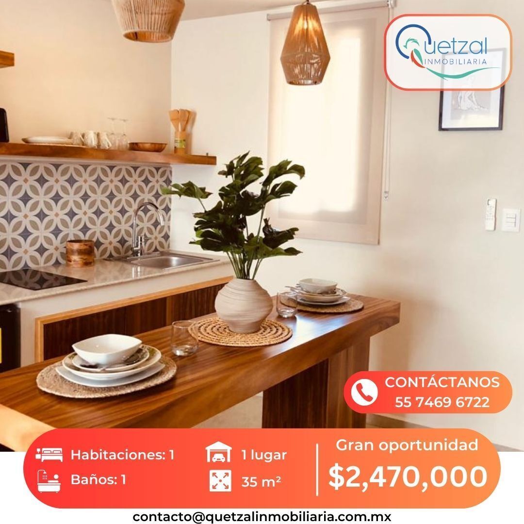 venta de precioso loft en tulum, q.r.
