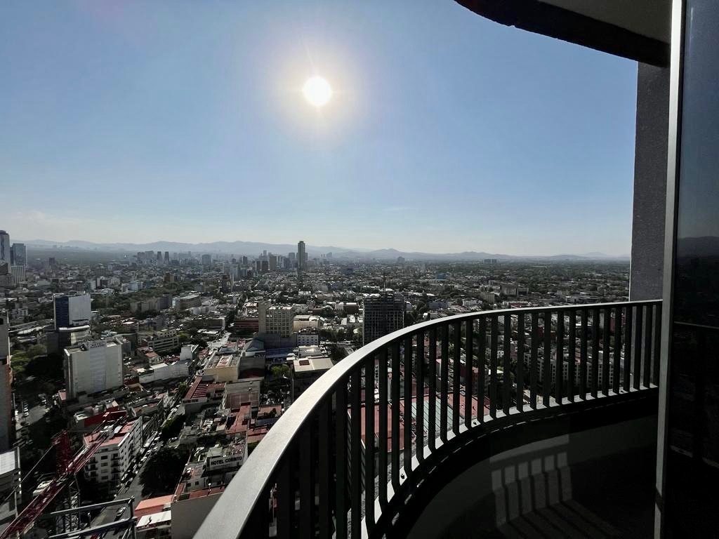 maravillosa vista panorámica desde el piso 28 en be grand reforma