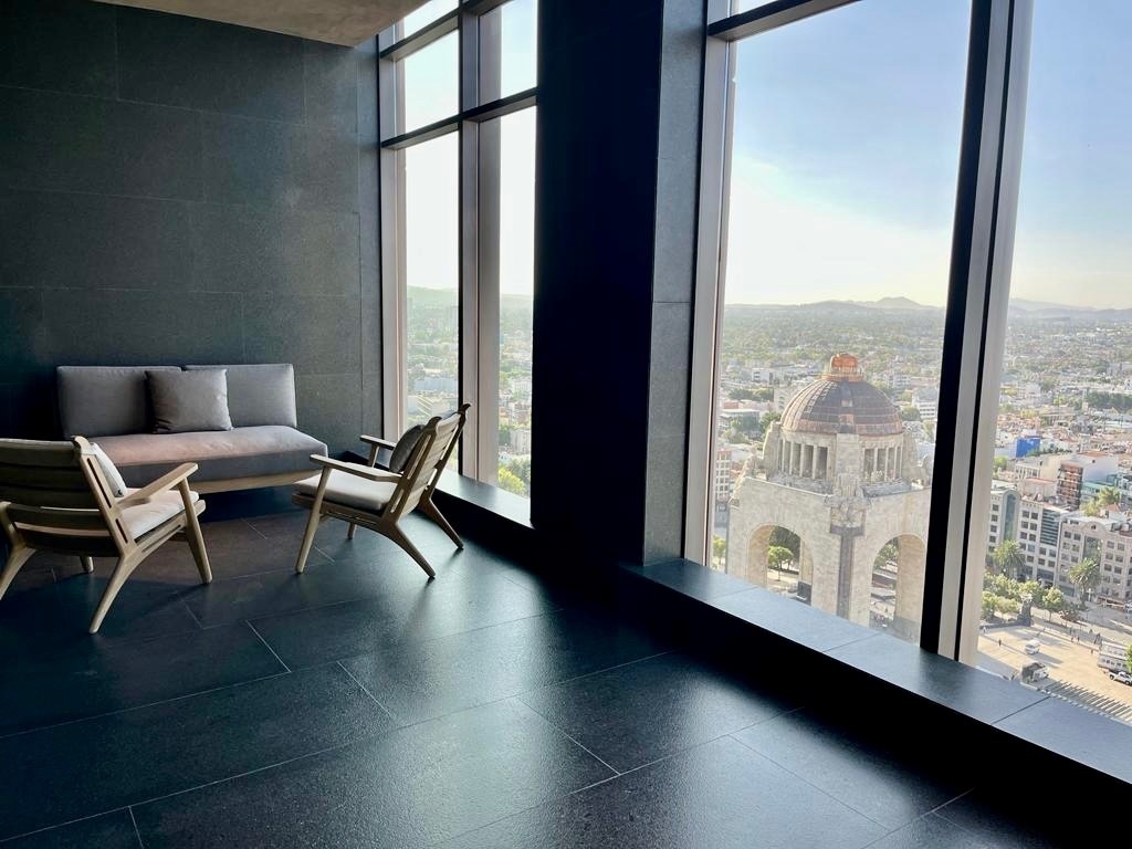 maravillosa vista panorámica desde el piso 28 en be grand reforma