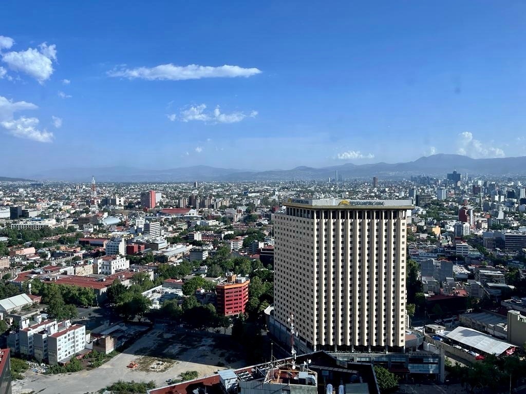 maravillosa vista panorámica desde el piso 28 en be grand reforma