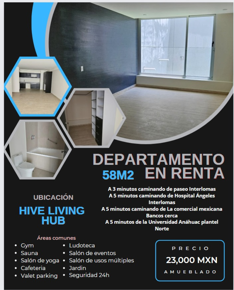 Departamento En Renta En Hacienda De Las Palmas