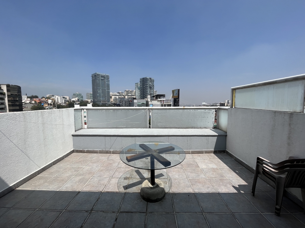 Departamento En Renta Tipo Loft Amueblado Con Balcón En Lomas Del Chamizal, Bosques De Las Lomas