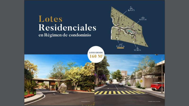 Preventa Lote Règimen Condominio Merida 8min Playa