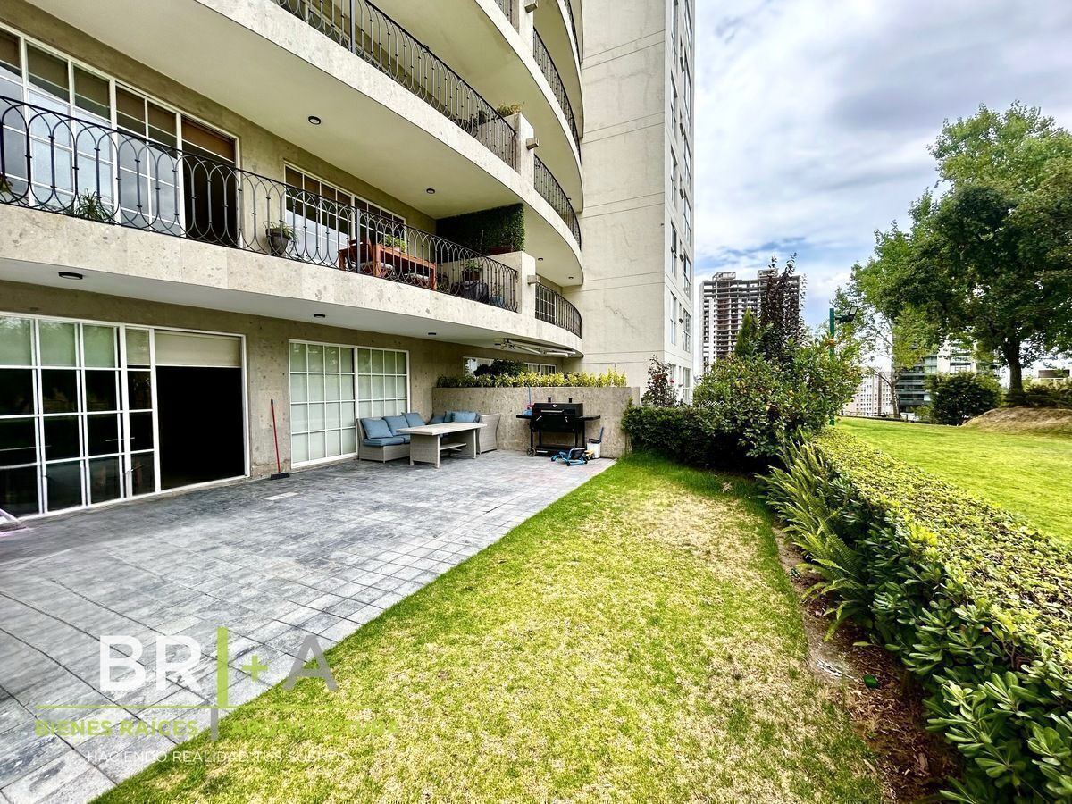 departamento garden en renta o venta con jardín en bosque real, green 22