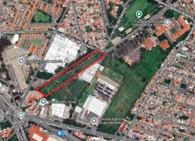 Terreno en renta en La Noria, Xochimilco