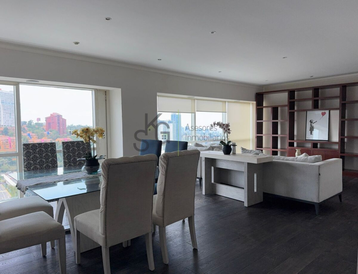 SE RENTA �?? DEPARTAMENTO AMUEBLADO EN AV. SANTA FE 455  Ubicación privilegiada: A