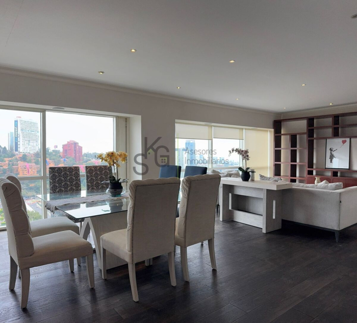 SE RENTA �?? DEPARTAMENTO AMUEBLADO EN AV. SANTA FE 455  Ubicación privilegiada: A