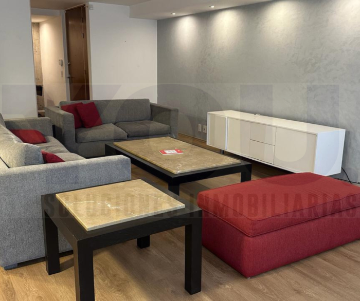 renta departamento amueblado con balcón en polanco