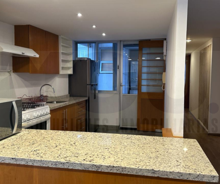 renta departamento amueblado con balcón en polanco