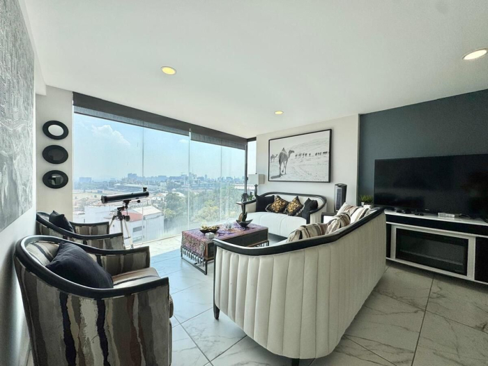 magnifico departamento amueblado en renta - lomas manuel ávila camacho