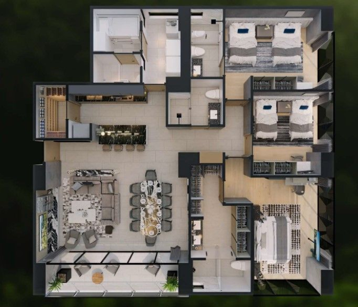 departamento en venta en bosque real, la realeza, huixquilucan