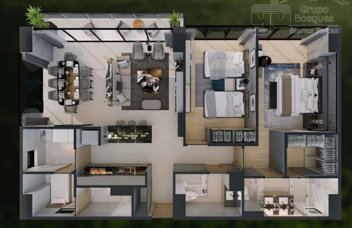 departamento en pre-venta en residencial realeza, bosque real