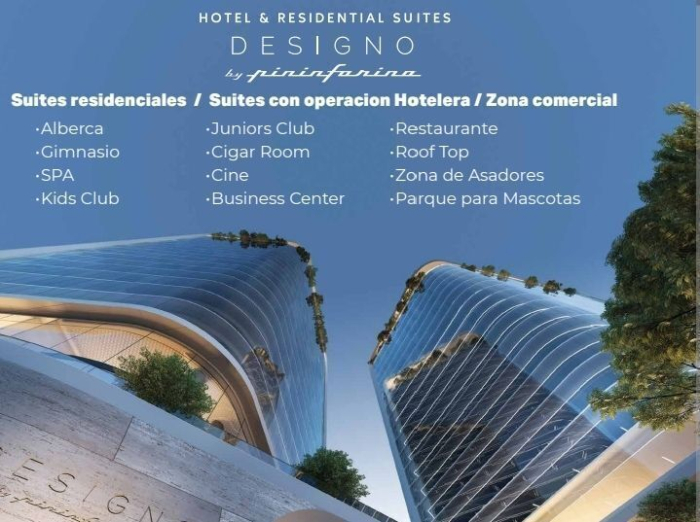 hotel &amp; residential suites designo by pininfarina preventa.