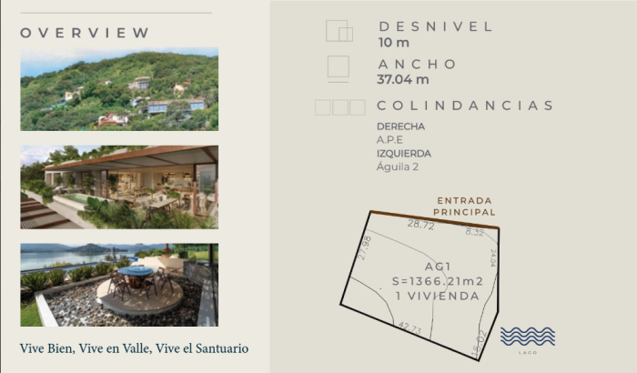 Venta de Terreno, 1257.09 m2, en Santuario fraccionamiento ecológico Águila 1