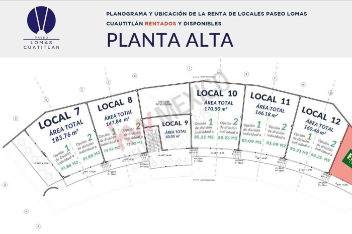 renta local comercial en plaza en planta baja 183 m2 cuautitlán izcalli
