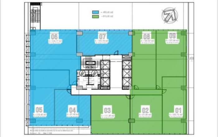 Oficinas de lujo en renta, precio por M2 - Santa Fe