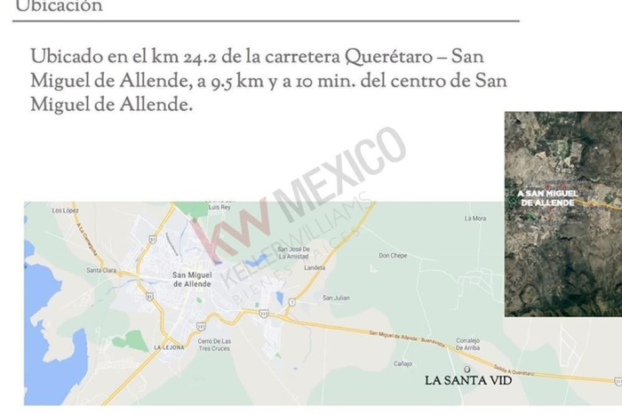 Terreno y viñedos a km 9.5 de la carretera San Miguel de Allende - Querétaro, a