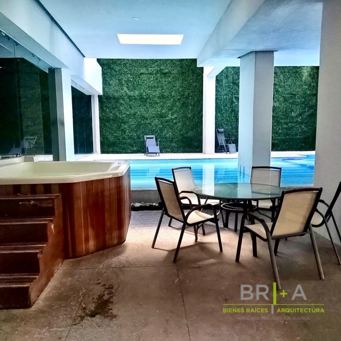 departamento amueblado en renta en hacienda del ciervo, interlomas