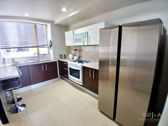 departamento amueblado en renta en hacienda del ciervo, interlomas