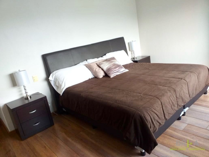 departamento amueblado en renta en hacienda del ciervo, interlomas