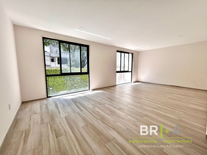 Departamento Planta Baja para estrenar con Terraza privada en renta en Polanco.