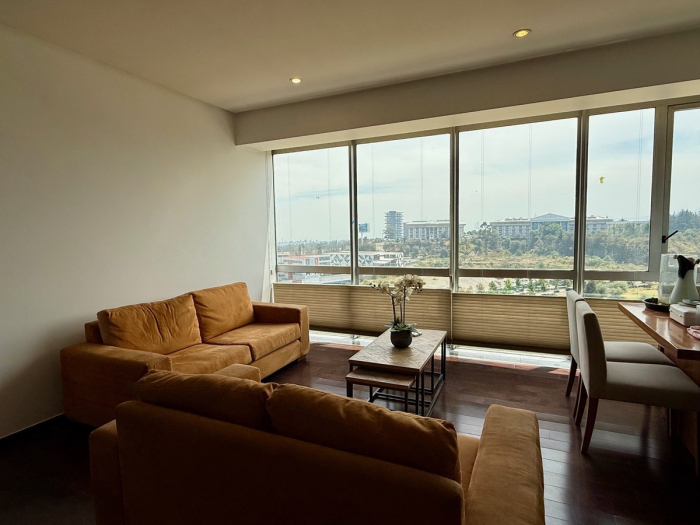 departamento amueblado y equipado en venta en av santa fe vista a la mexicana
