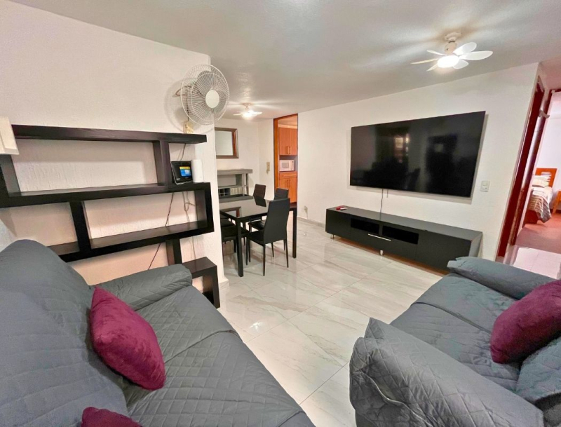 Departamento en renta amueblado en San Rafael, Cuauhtémoc