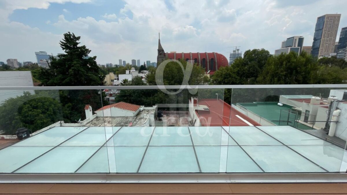 departamento con super terraza en renta en polanco