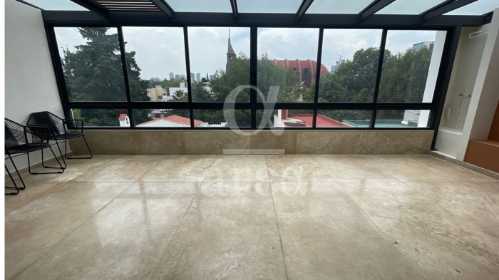 departamento con super terraza en renta en polanco