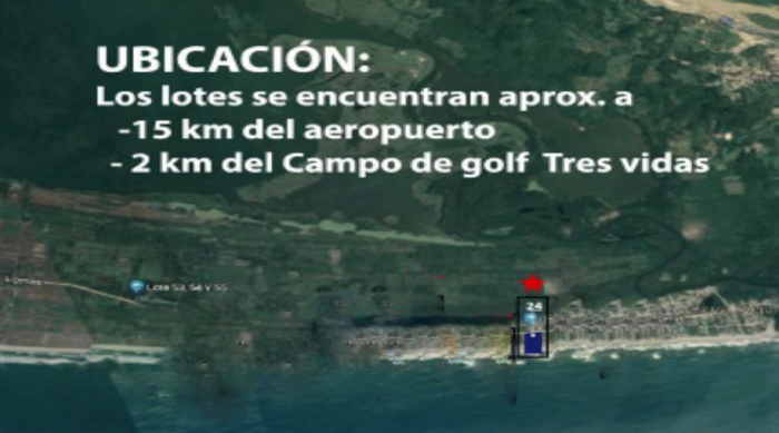 Terreno en venta frente a la playa en Acapulco Diamante