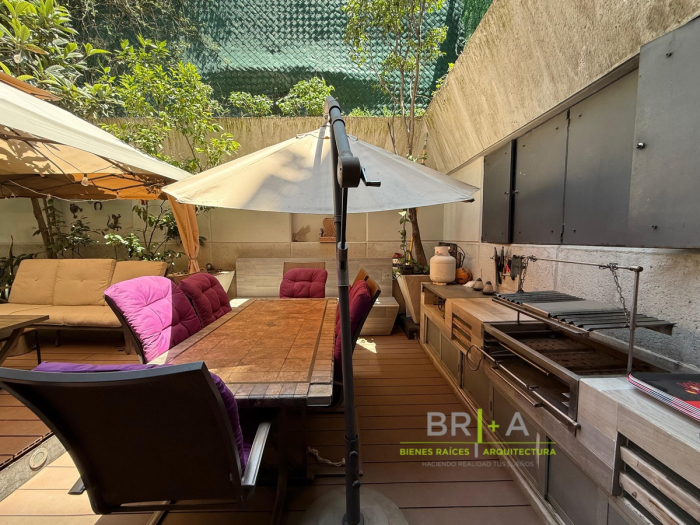 renta de departamento garden en polanco con terraza y jardín dos niveles