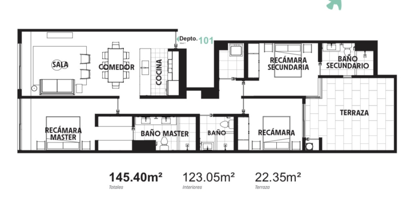 Departamento en Venta para estrenar en 2026 en Cuauhtémoc